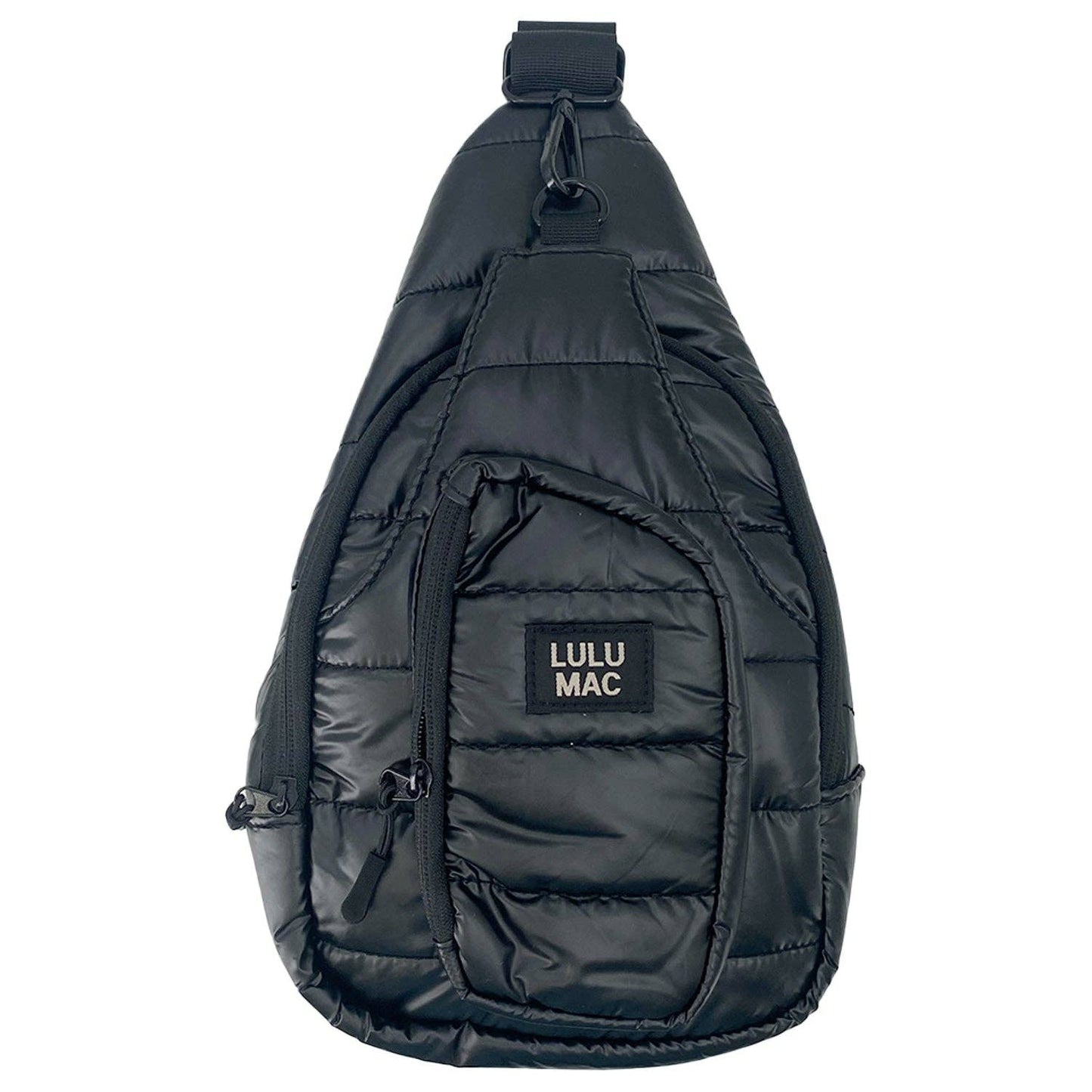 MP-5029 Puffer Metallic Sling Bag-Matte Black