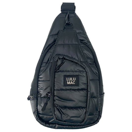 MP-5029 Puffer Metallic Sling Bag-Matte Black