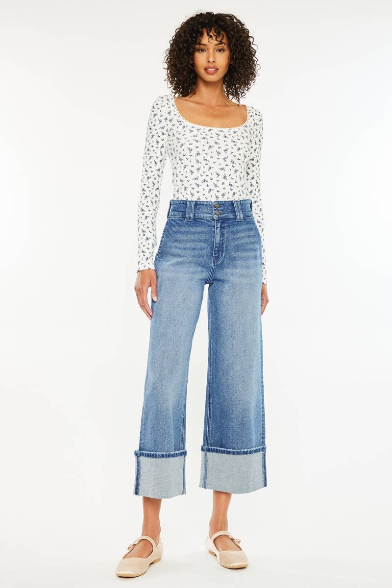 OPEN PACK 90’S CROPPED WIDE JEANS-KC5540D
