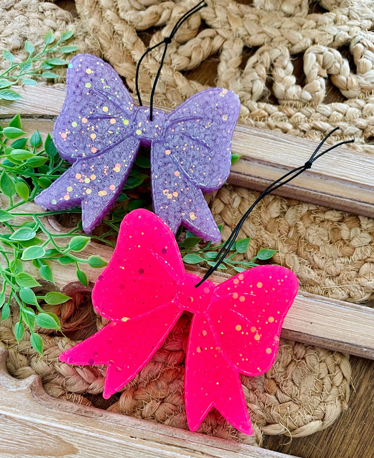 Glitter Bow Car Freshie 