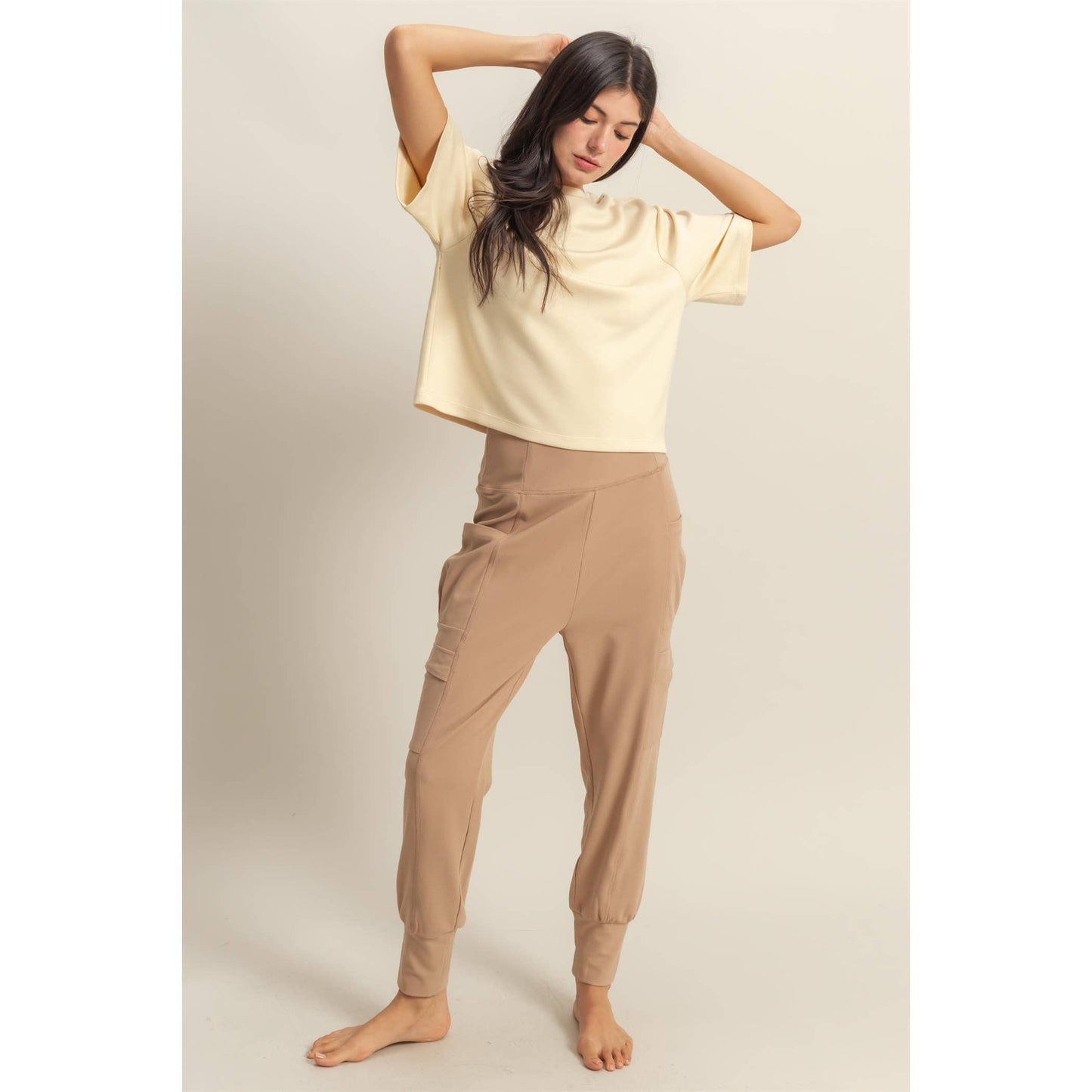 Double Knit Drop Shoulder Everyday Basic Top