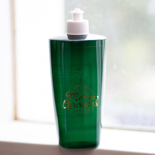 Merry Christmas Dish Soap   Winter Pine Scented   16.9 oz
