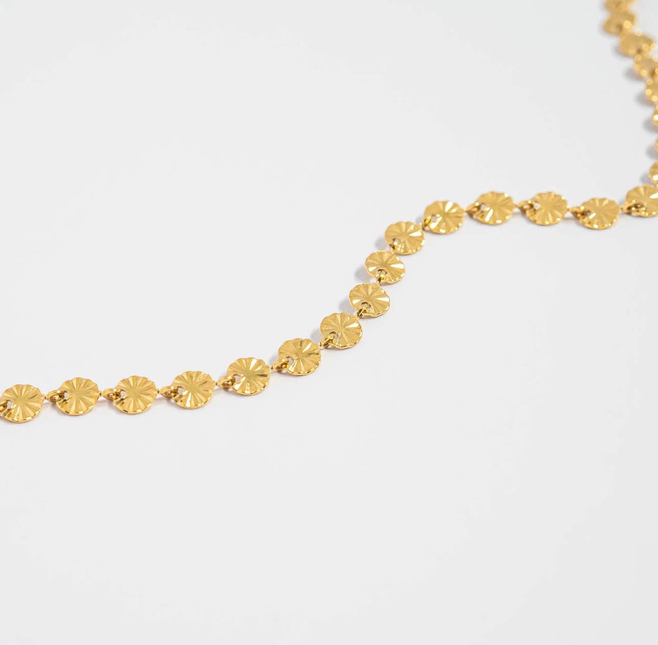 Gianna sunburst chain necklace | 18k gold plated