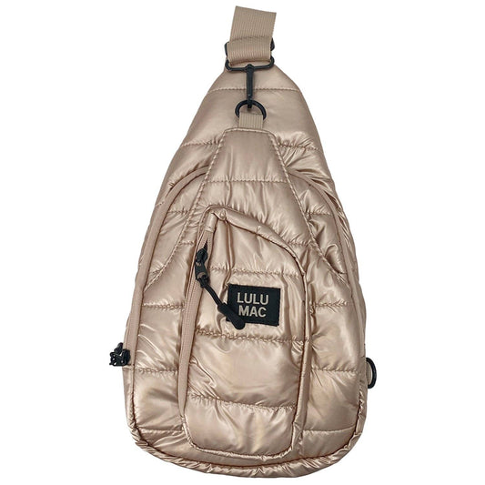 MP-5029 Puffer Metallic Sling Bag-Champagne