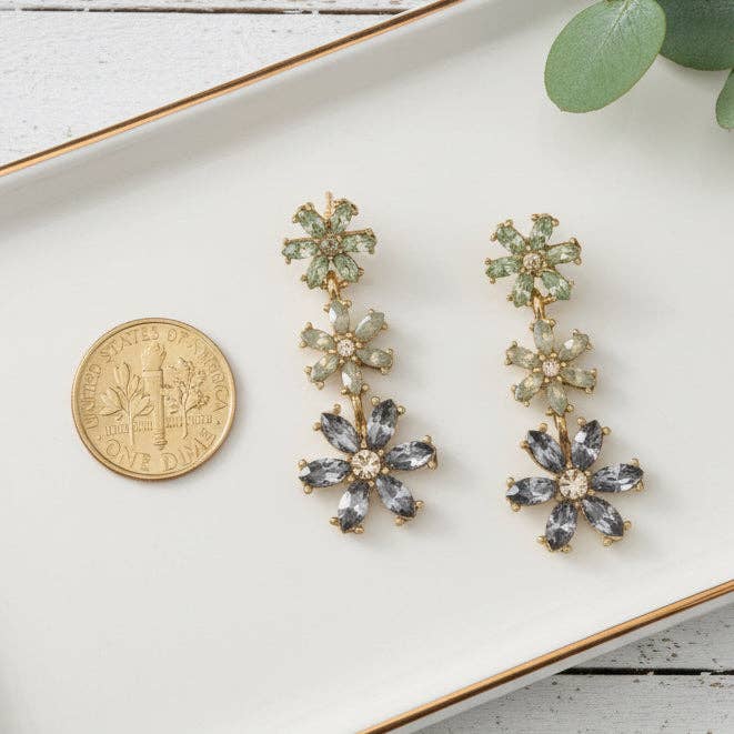 Petaled Grace Floral Drop Earrings