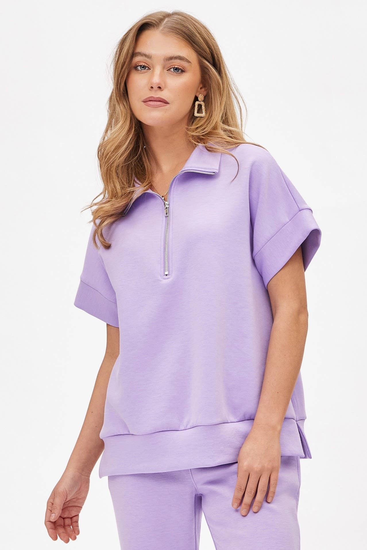 Short Sleeve Quarter Zip + Pants Modal Set TRVSET-CATALINA