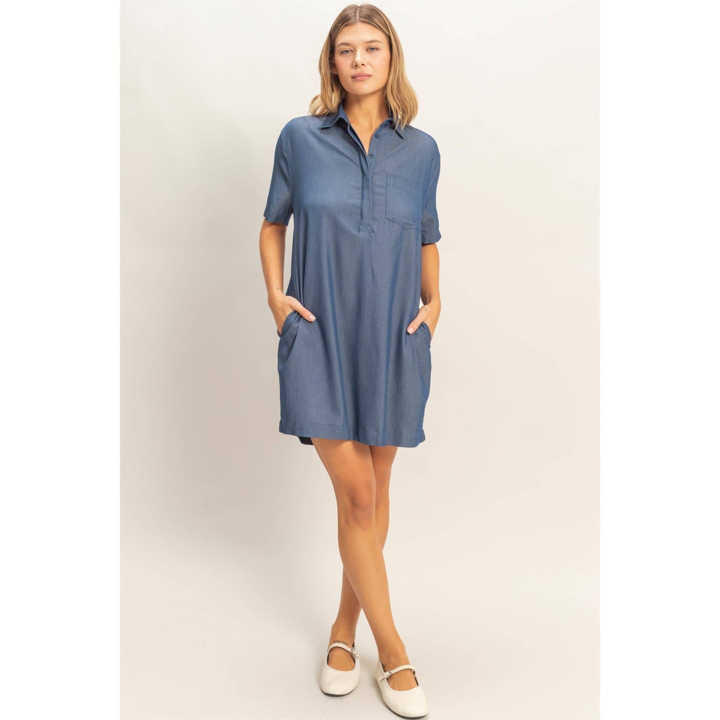 Collared Shirt Dress