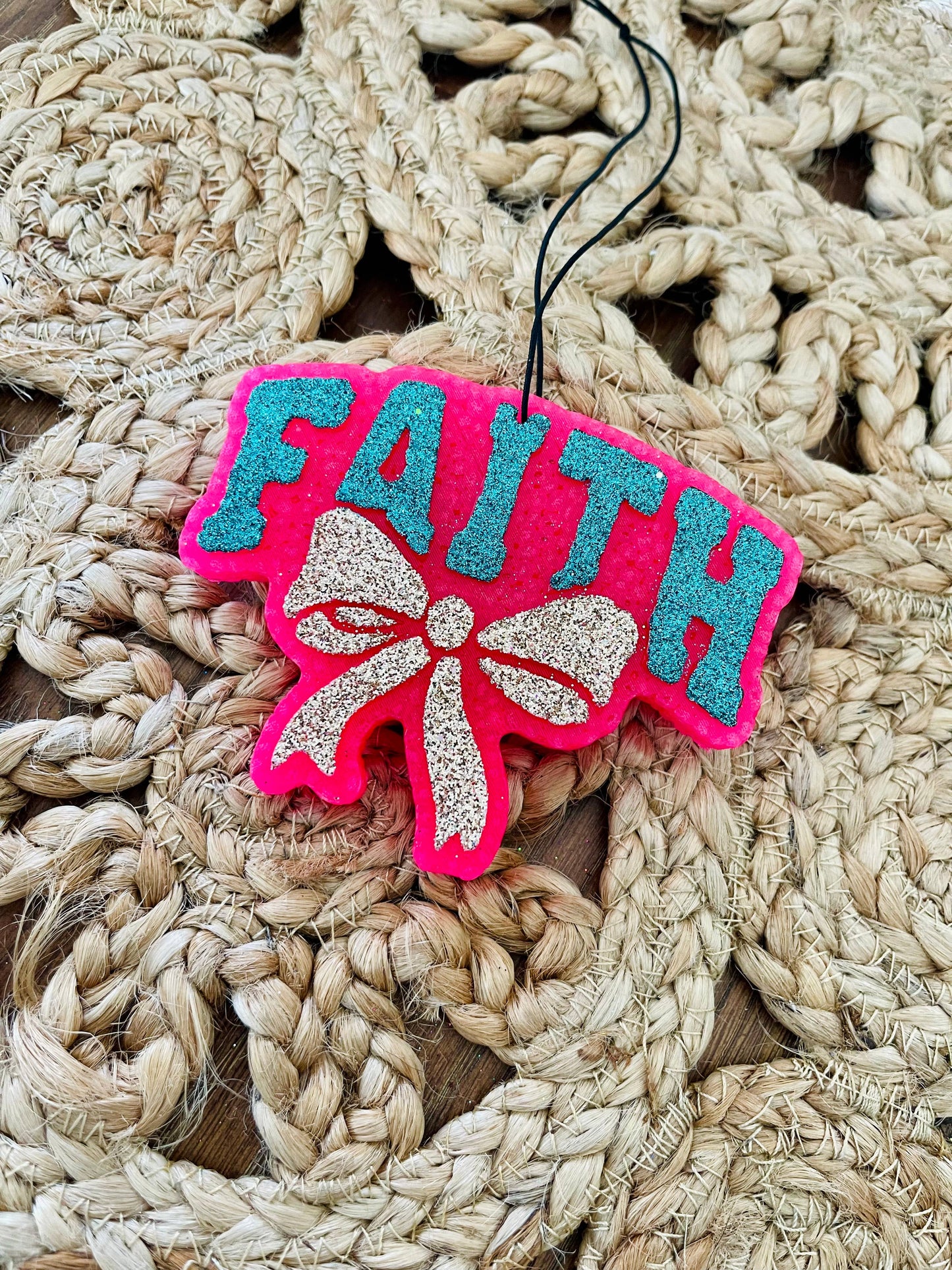 Faith with Bow Car Freshie 