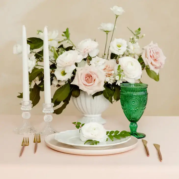 Vintage Style Pressed Glass Wine Goblet