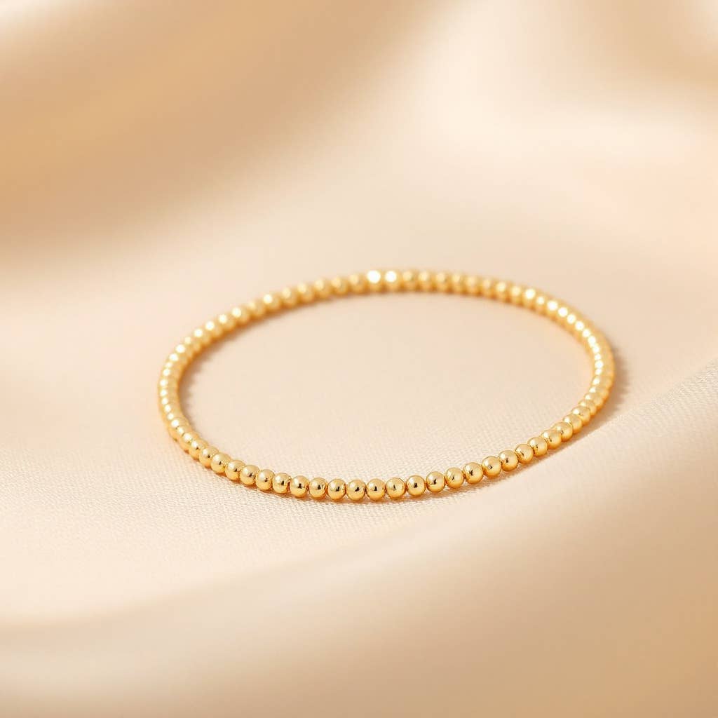 2mm | Stretchy Anti-Tarnish 14K Gold Filled Bracelet