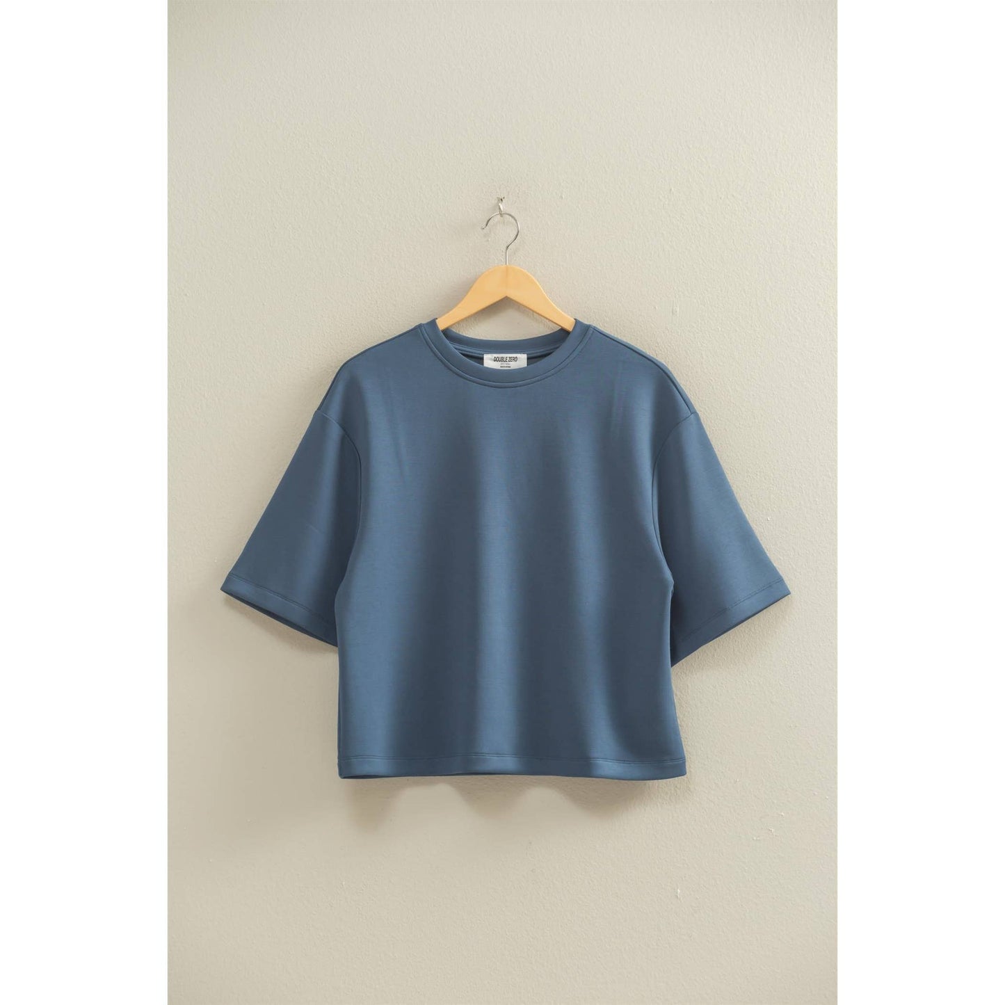Double Knit Drop Shoulder Everyday Basic Top