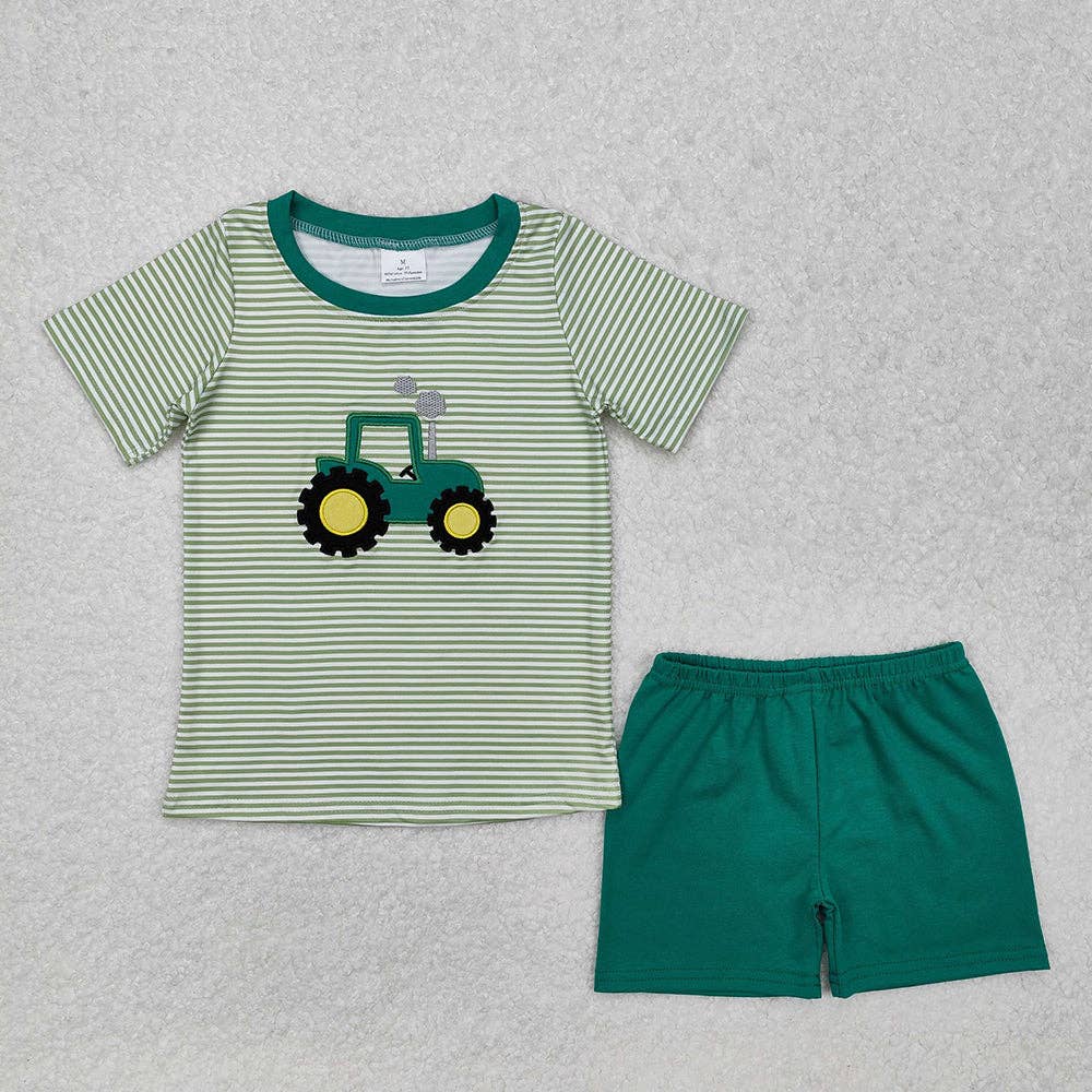 Sibling Boys Baby Girls Pink Truck Bow Tunic Shorts Clothes Sets