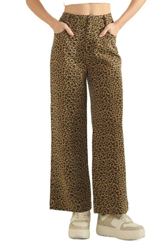 Wild Side Leopard Wide-leg Pants