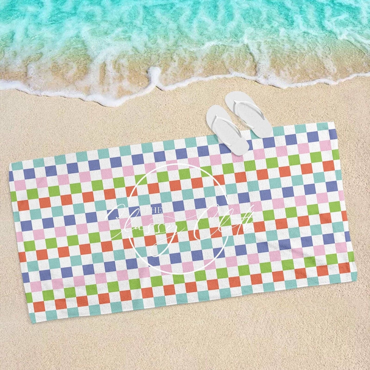 Beach Towel- Multicolored Checkered RTS