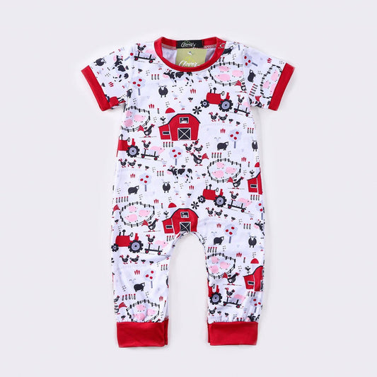 Red Barn Boy Romper