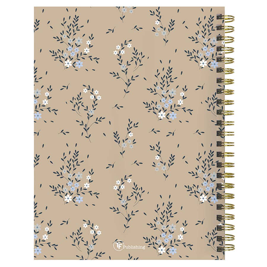 Rustic Floral Medium Weekly Monthly Planner 2025-2026