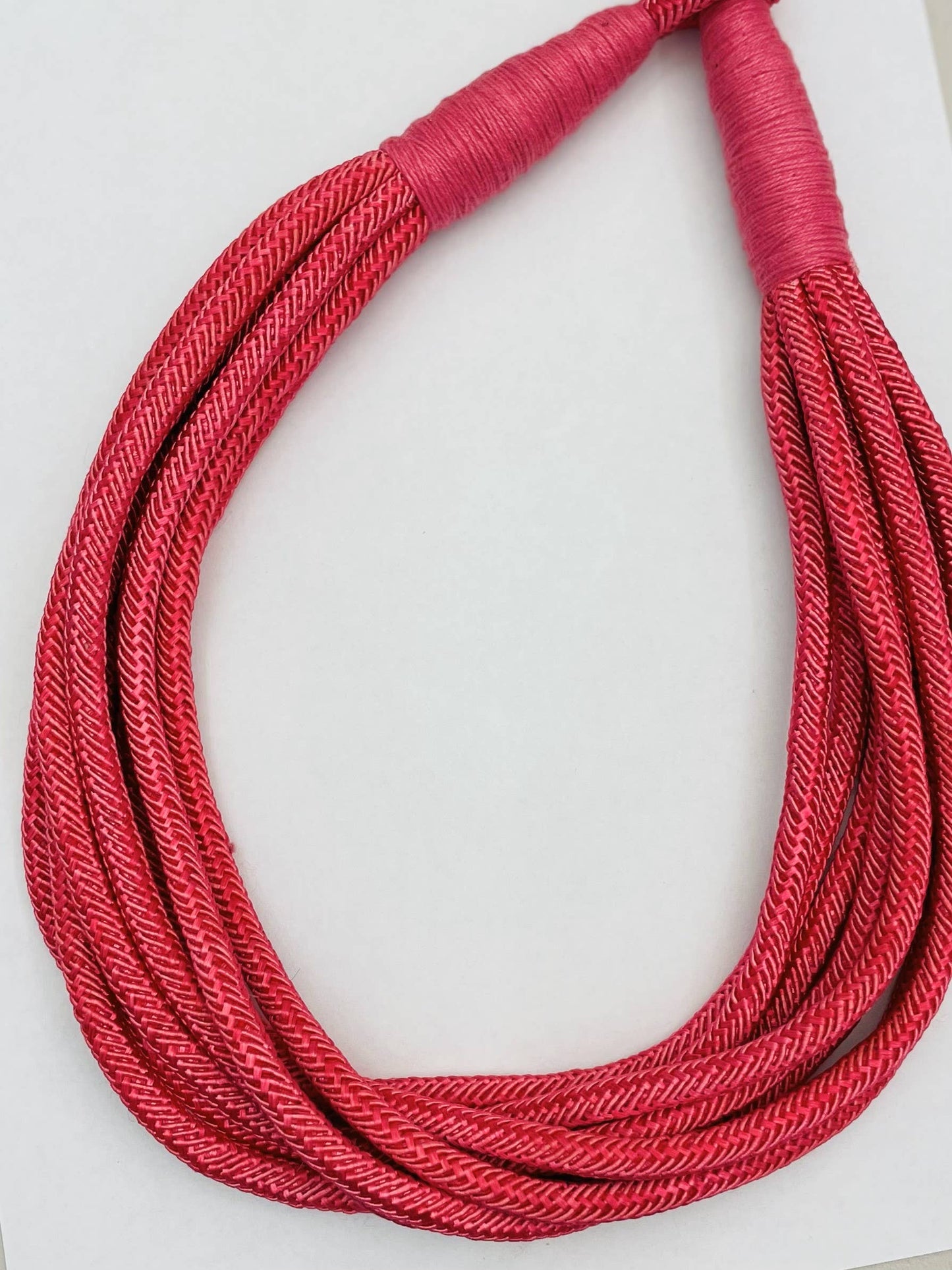 "Original" Slub 8-Strand Necklace (pink)