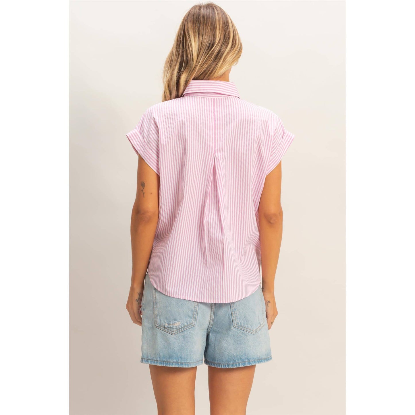 Button-Up Striped Shirt