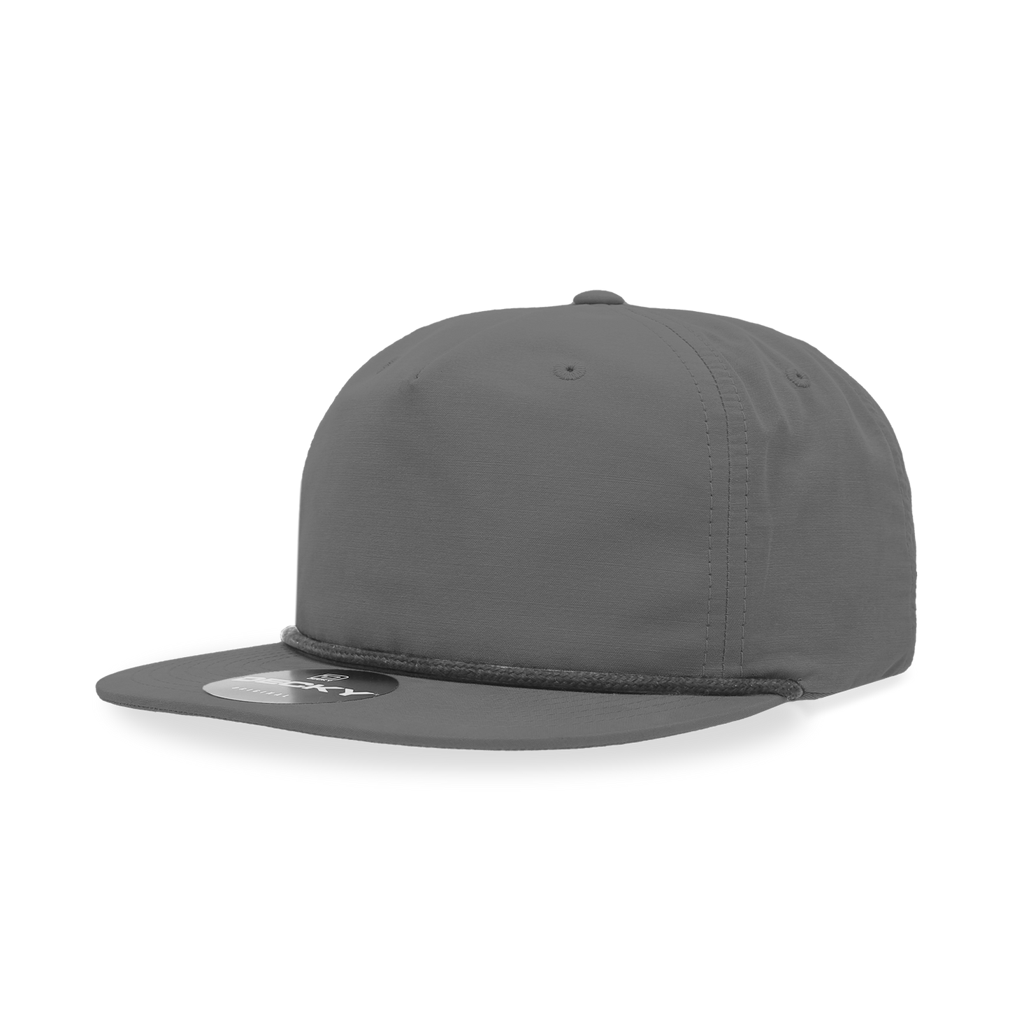 Decky 6032 Classic Rope Cap, 5 Panel Flat Bill Hat, Snapback
