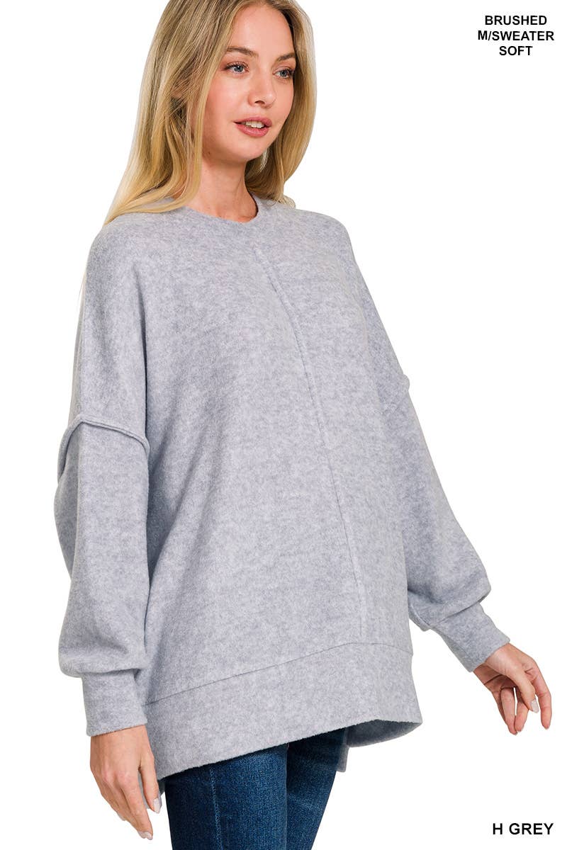 Brushed Melange Hacci Oversized Sweater