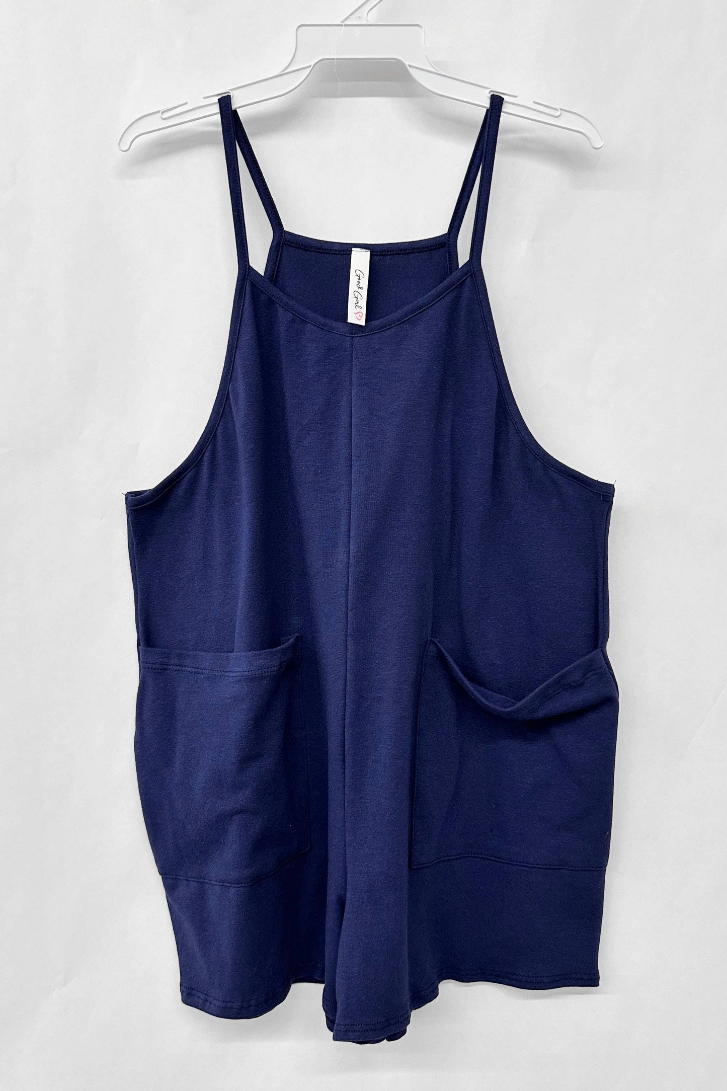 Two Pocket Cotton Overall Romper / Onesie