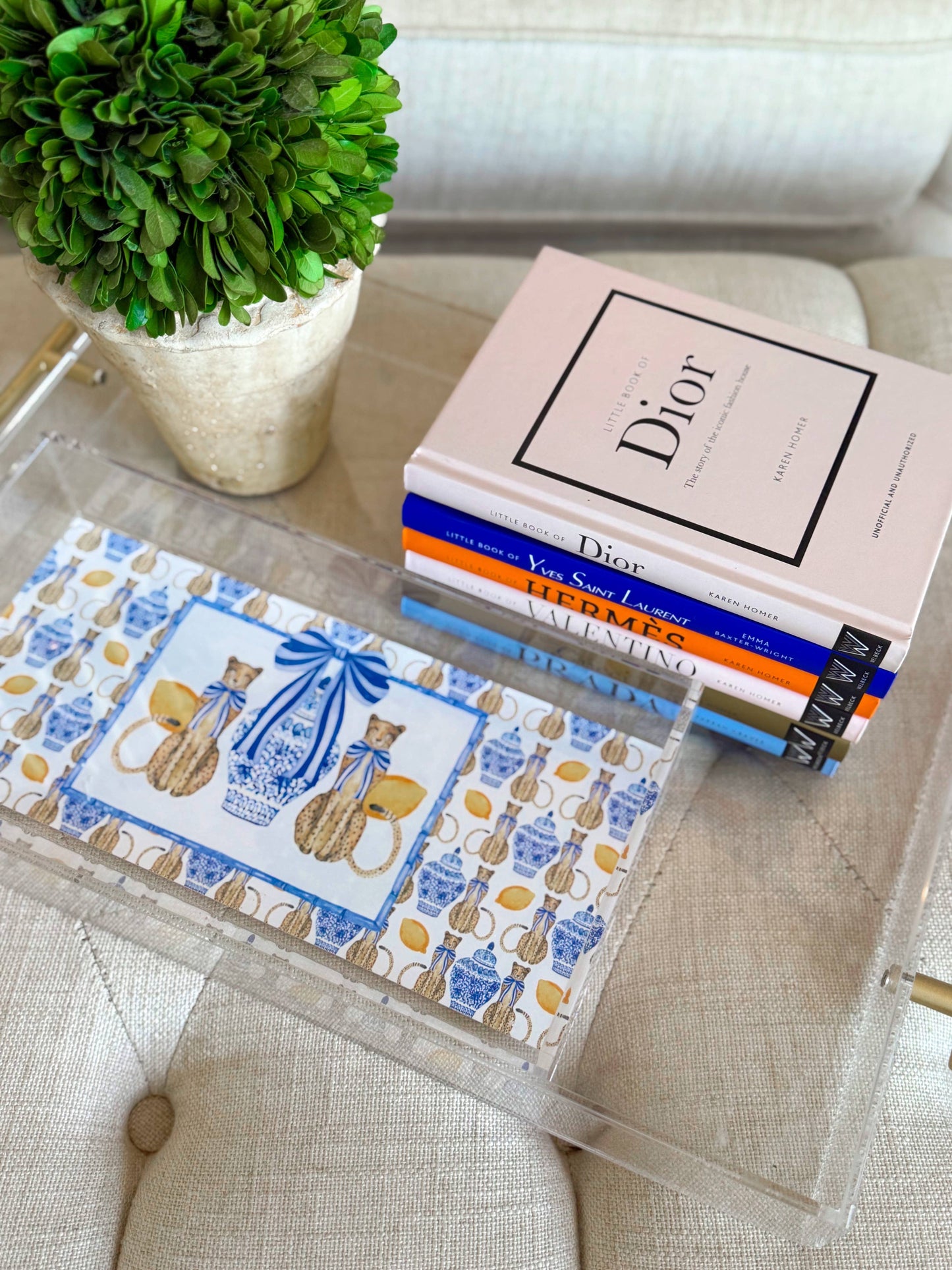 5.5x11 CHINOISERIE trinket tray insert set of 5