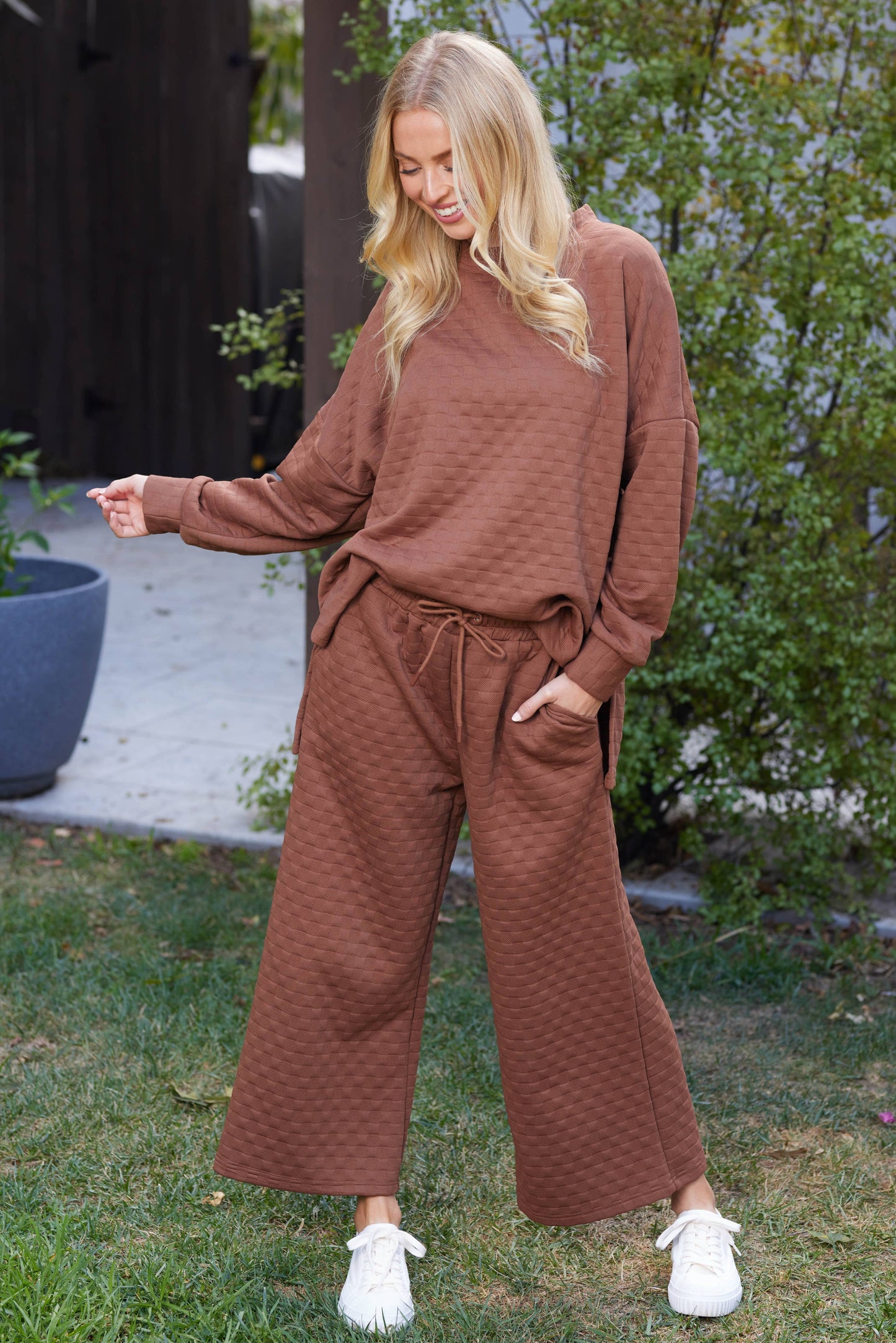 Solid Warm Quilted Set