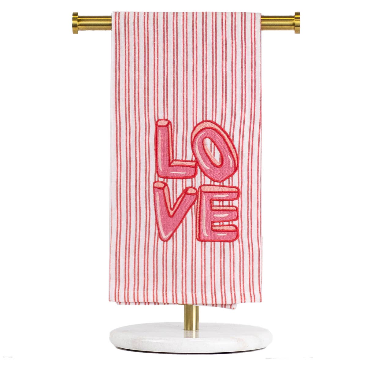 True Love Hand Towel   White/Pink/Red    20x28