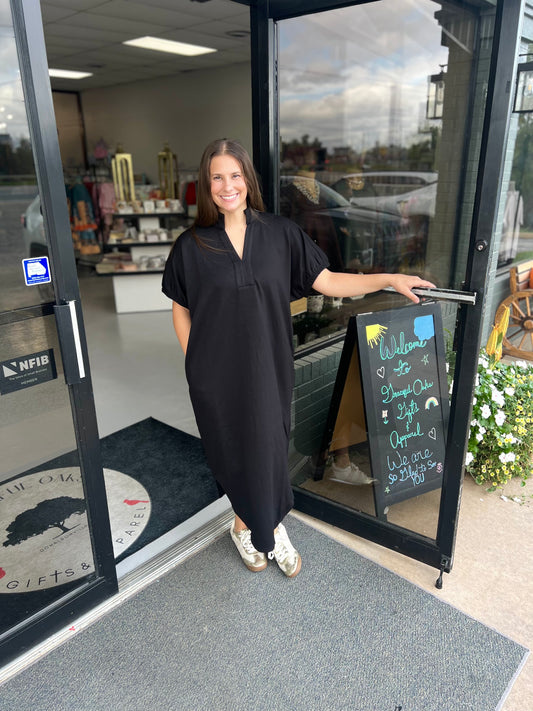 Entro Dresses Scuba w/curved Hem