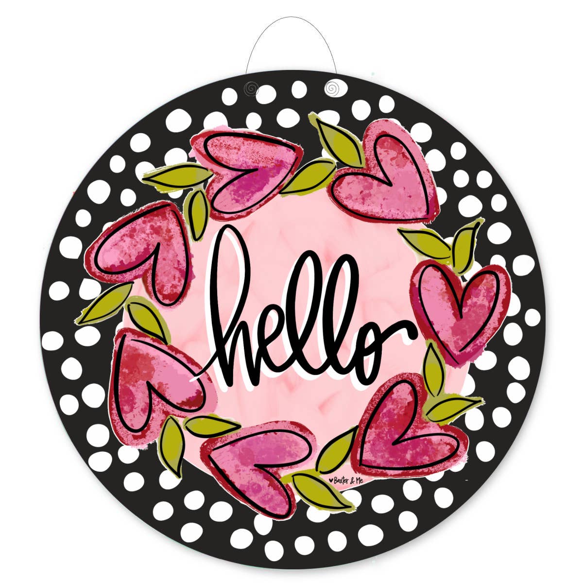 Hello Heart Vine Wreath Door Hanger Variety 3-Pack