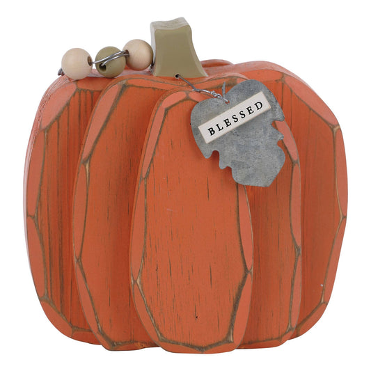 Blessed Wooden Pumpkin - Fall Decor