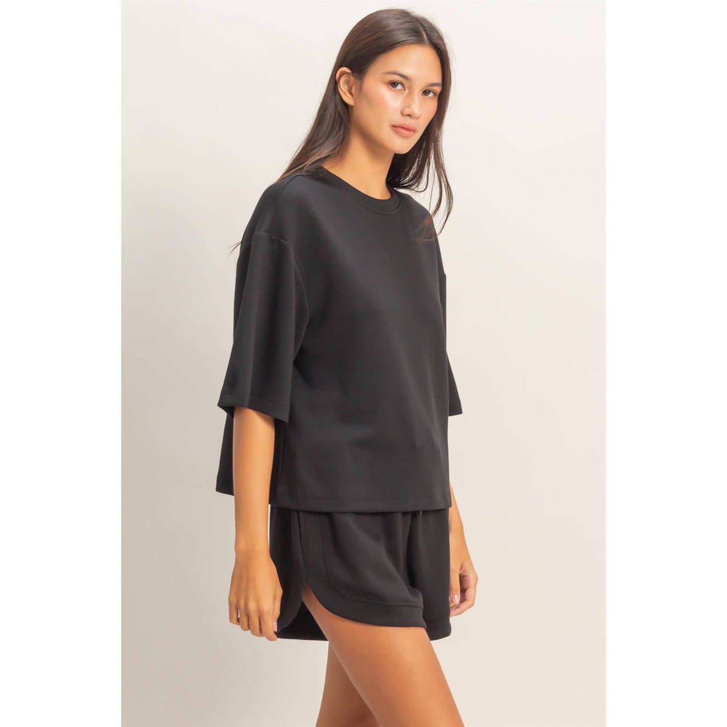 Scuba Short Sleeve Boxy Top