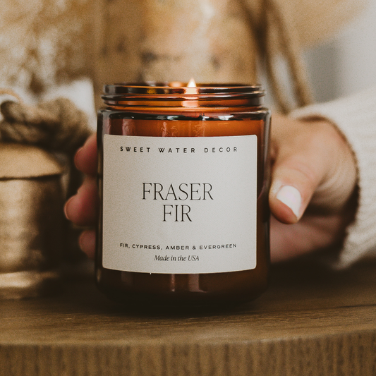 Fraser Fir 9 oz Soy Candle - Christmas Decor & Gifts