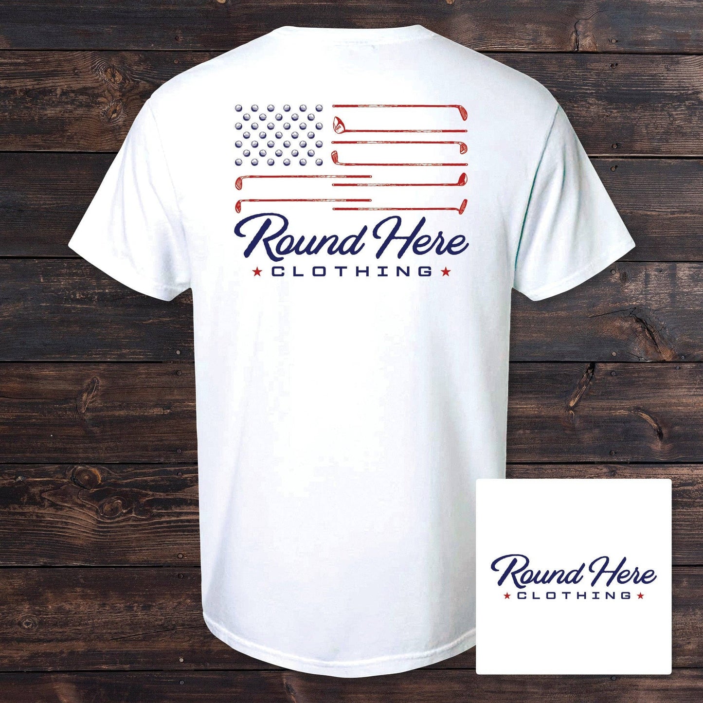 'Round Here Clothing Golf Flag