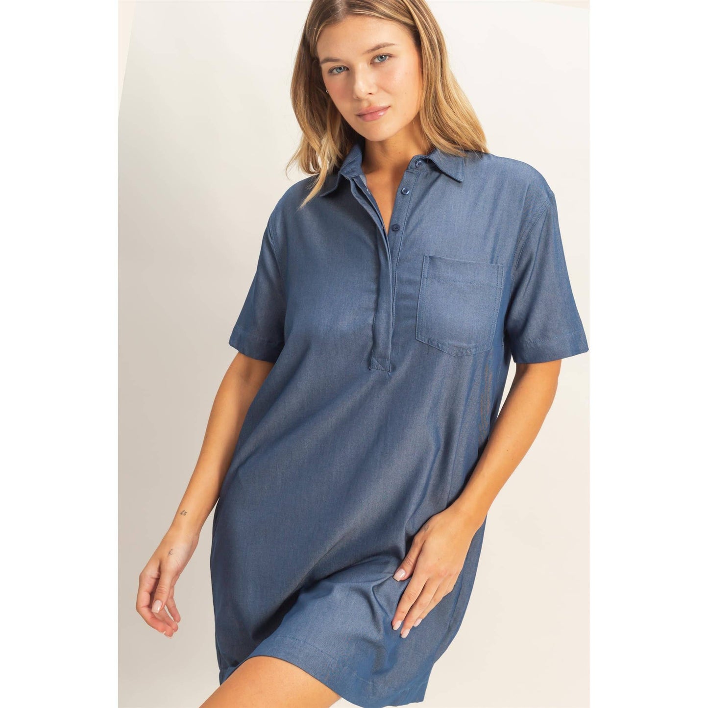 Collared Shirt Dress