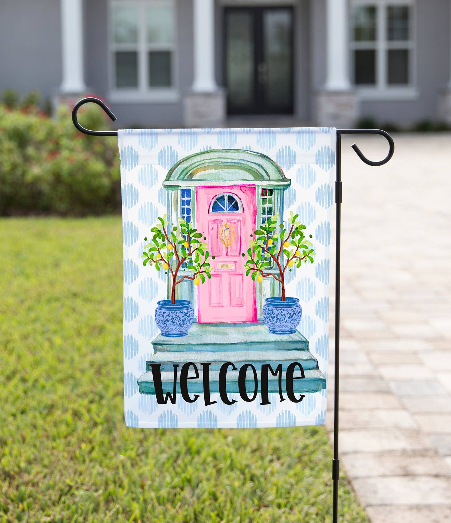 Spring Garden Flag - Welcome Door