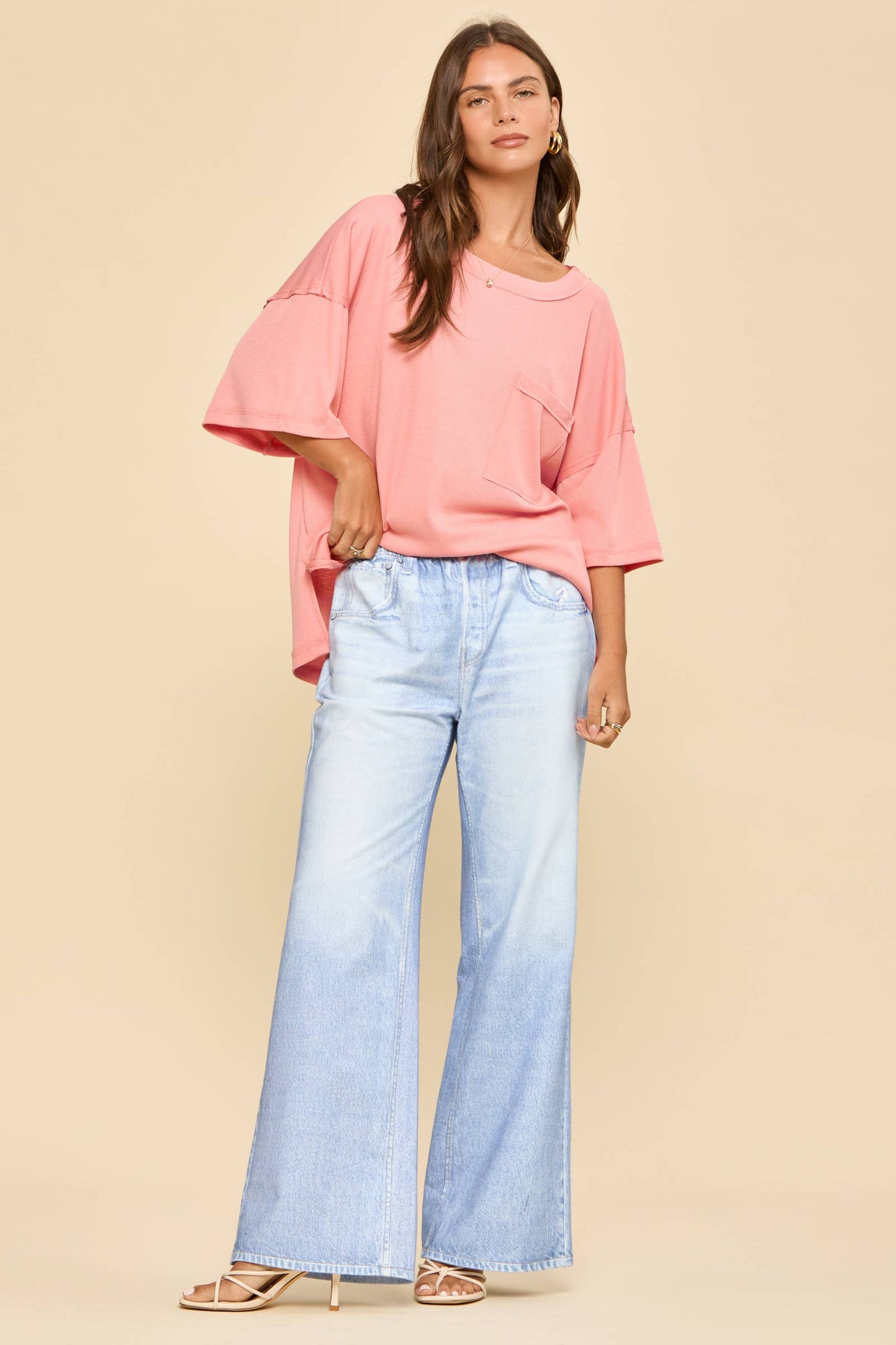 Baby Ribbed Boyfriend Knit Top