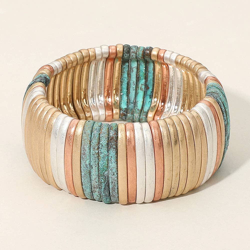 Metal Bar Stretch Bracelet