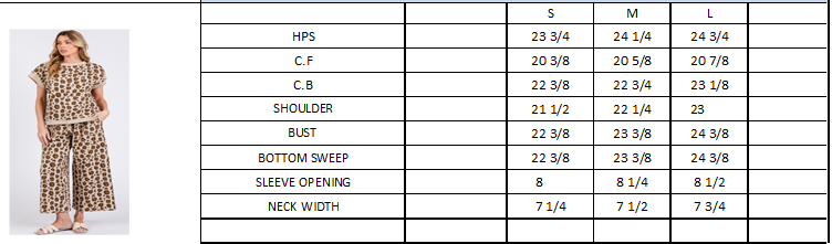 LEOPARD PRINT SCUBA TOP AND PANTS SETS