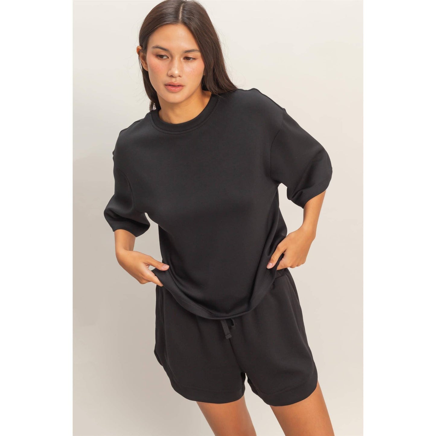 Scuba Short Sleeve Boxy Top