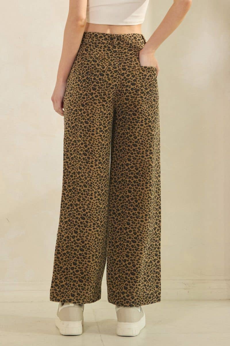 Wild Side Leopard Wide-leg Pants