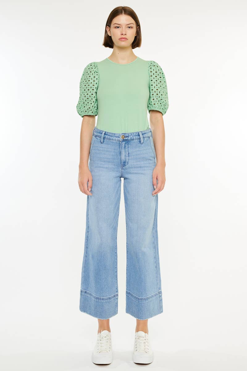 OPEN PACK HIGH RISE CROPPED WIDE LEG-KC9400M