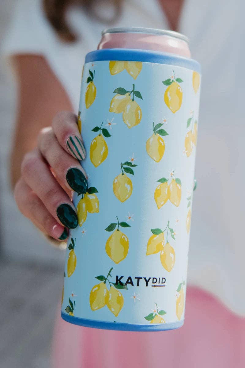 Zesty Lemons Koozie Slim Can Cooler