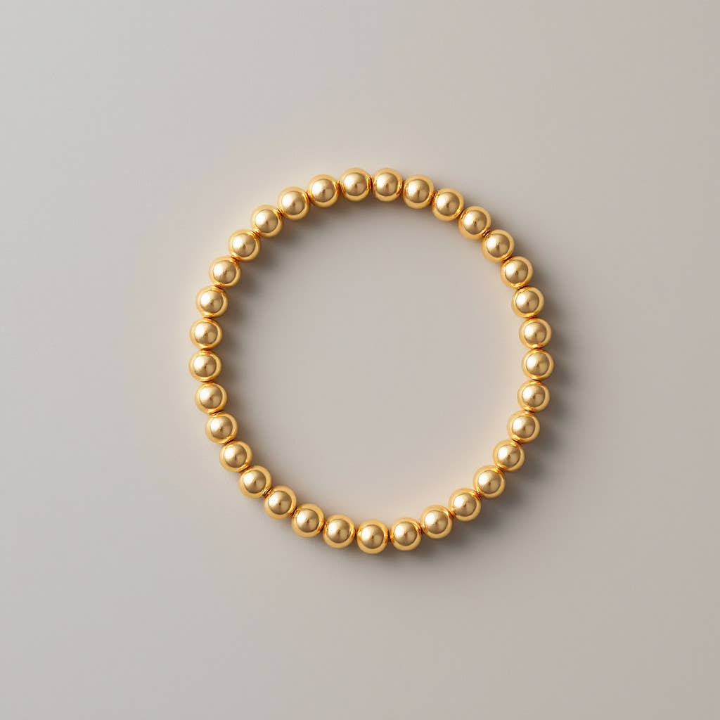 5mm | Stretchy Anti-Tarnish 14K Gold Filled Bracelet