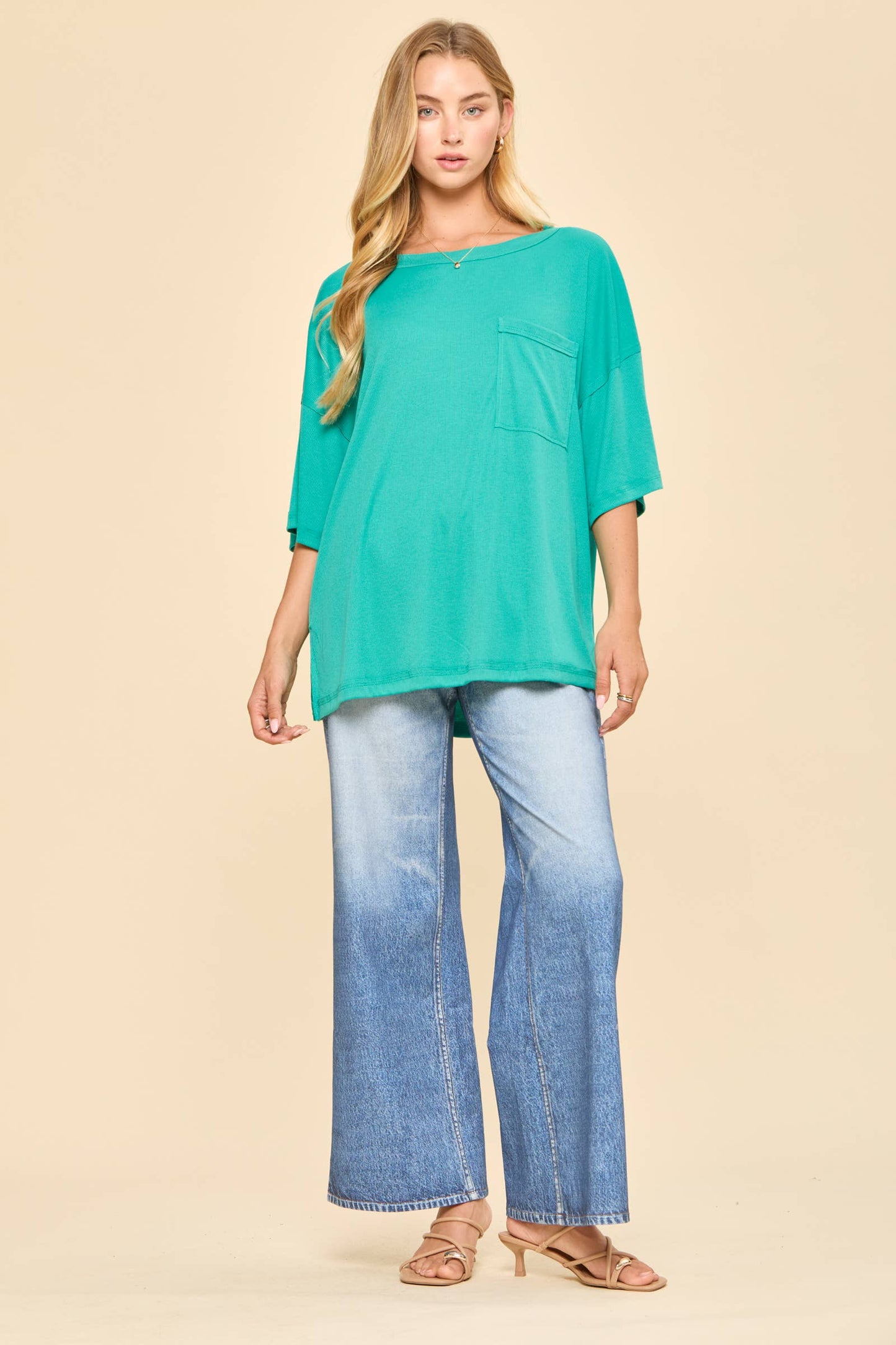 Baby Ribbed Boyfriend Knit Top