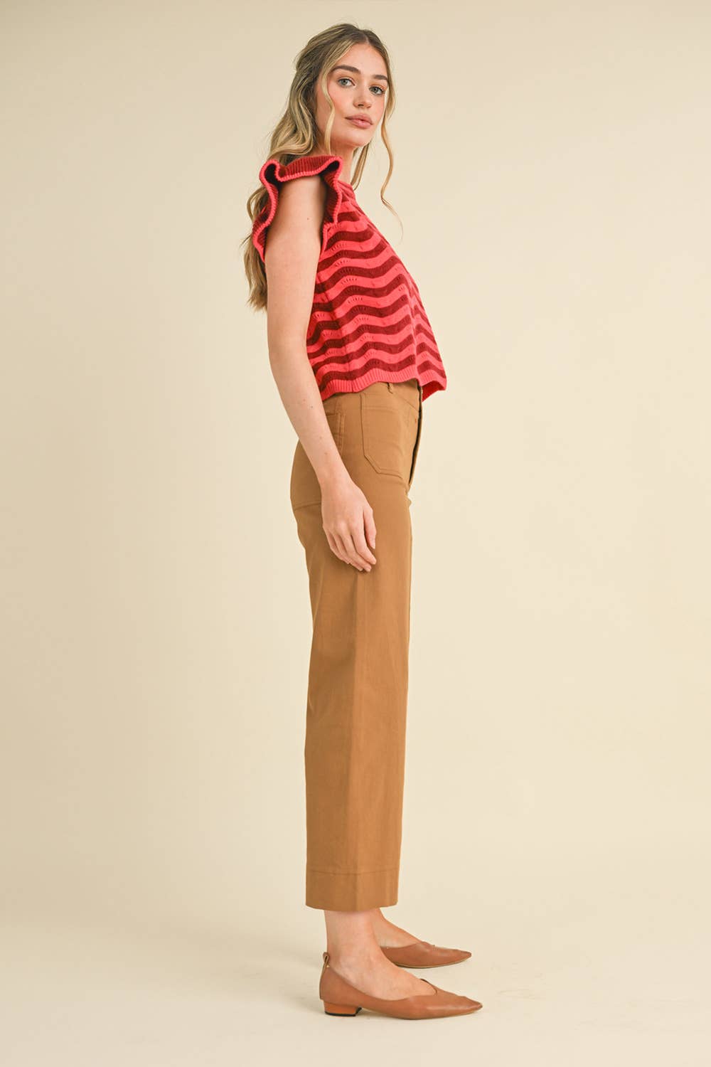 HIGH WAIST CROPPED WIDE LEG PANTS MP3303