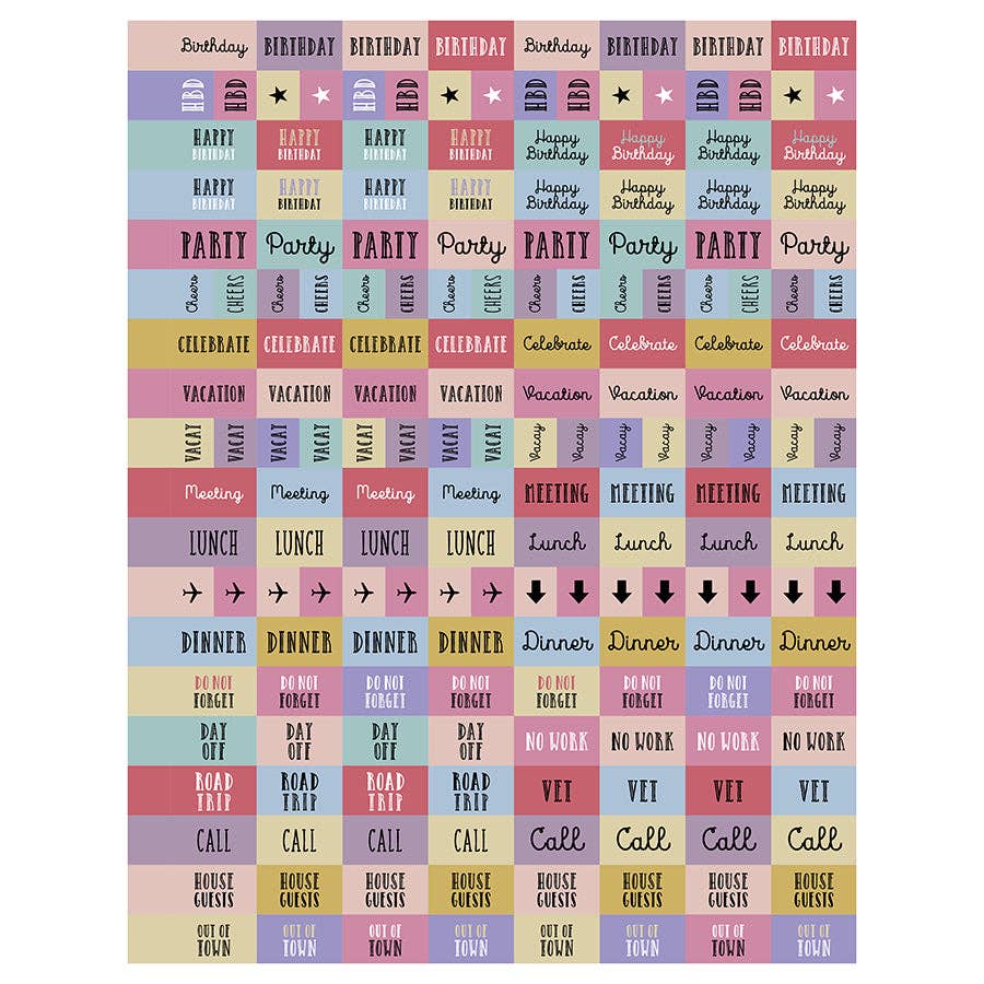 July 2025 - June 2026 Striped Large Weekly Monthly Planner