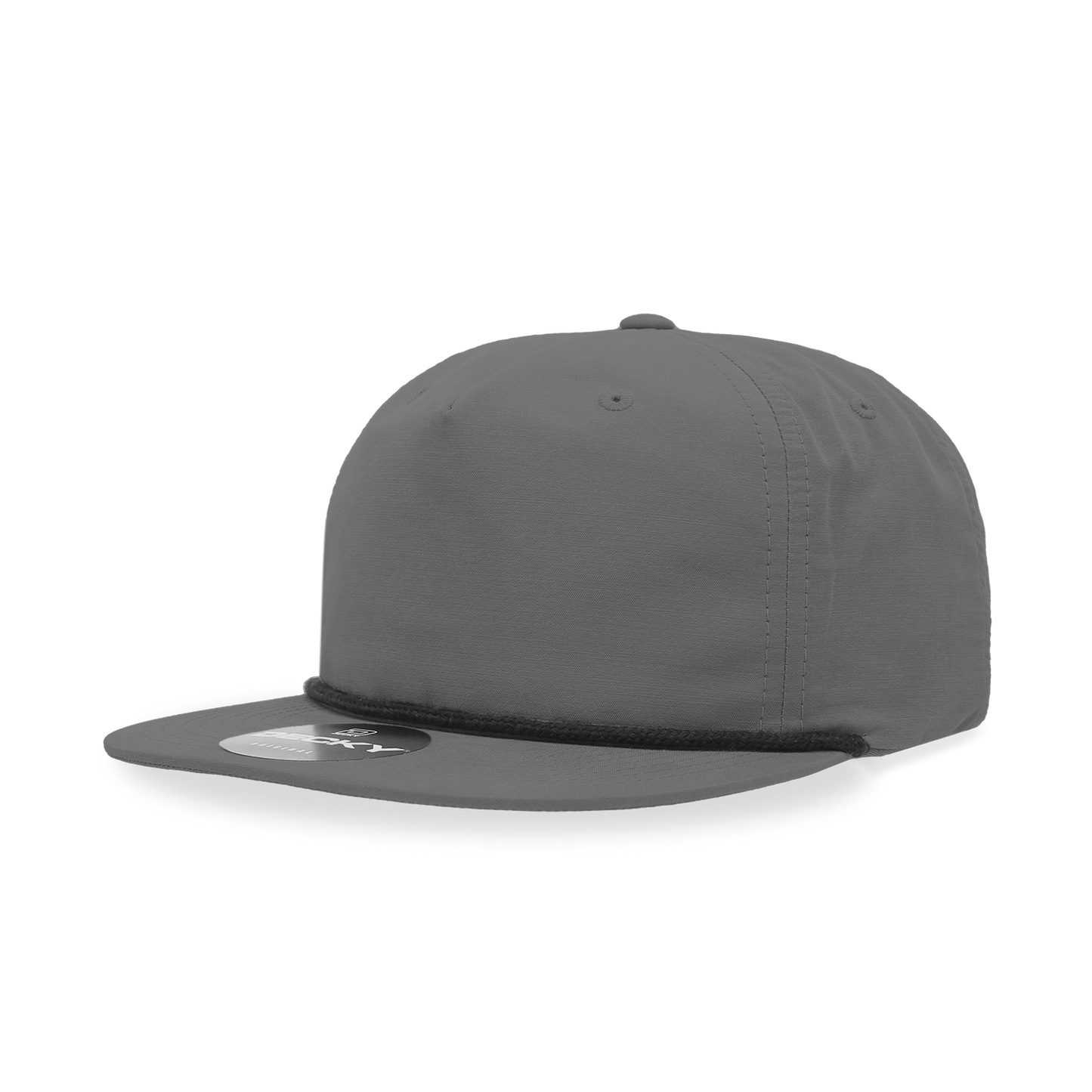 Decky 6032 Classic Rope Cap, 5 Panel Flat Bill Hat, Snapback