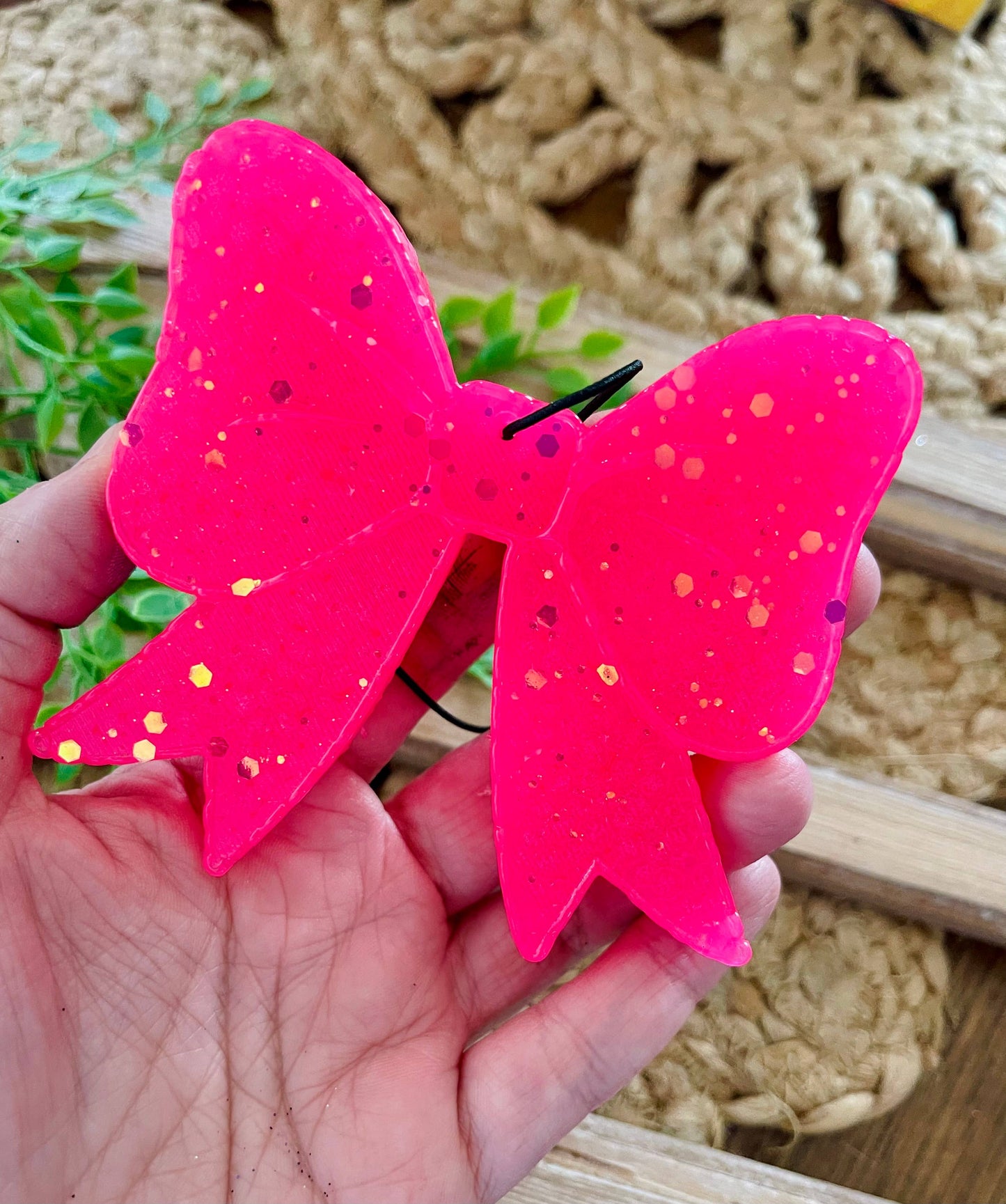 Glitter Bow Car Freshie 