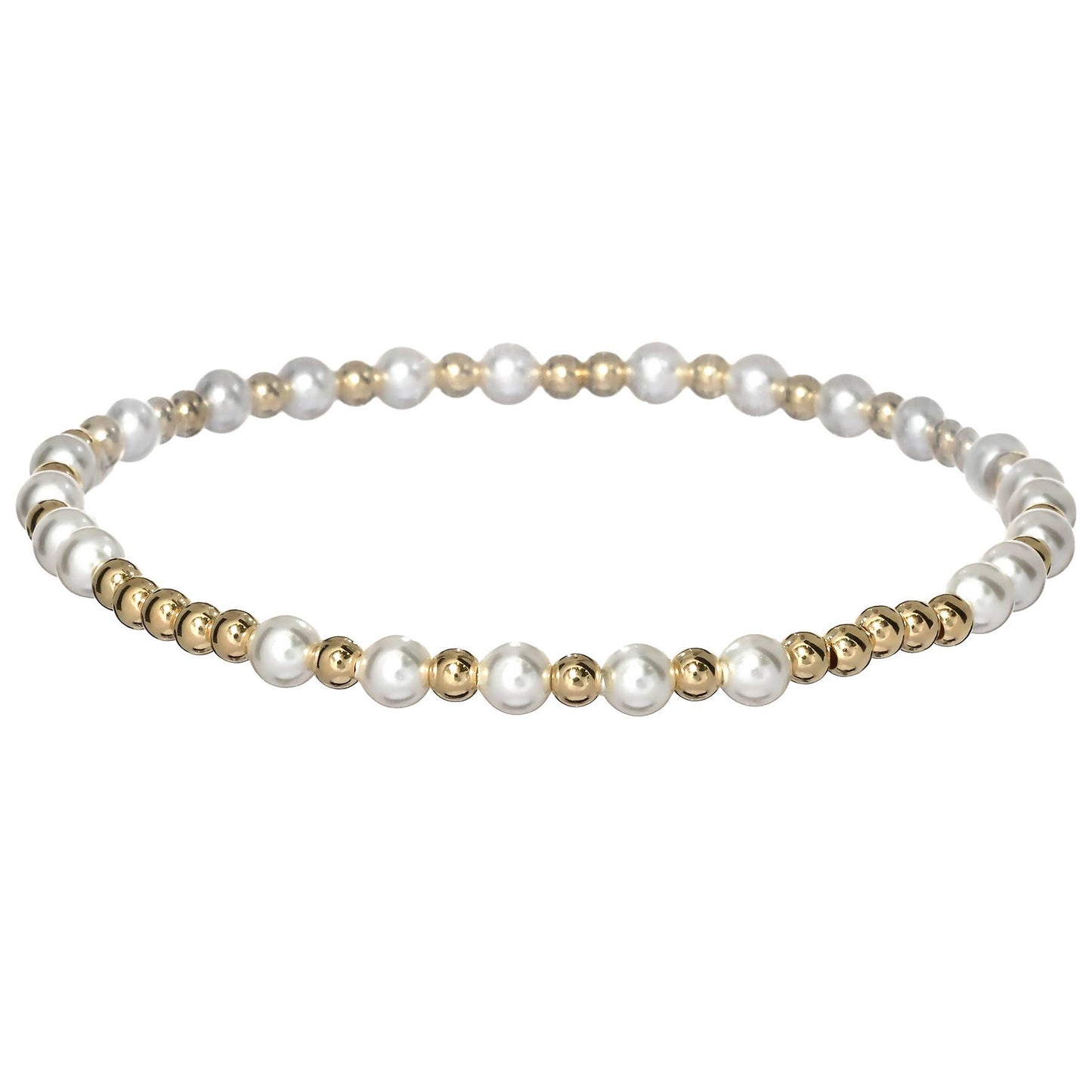 EMMA | Stretchy Anti-Tarnish Gold Filled & Pearls Bracelet